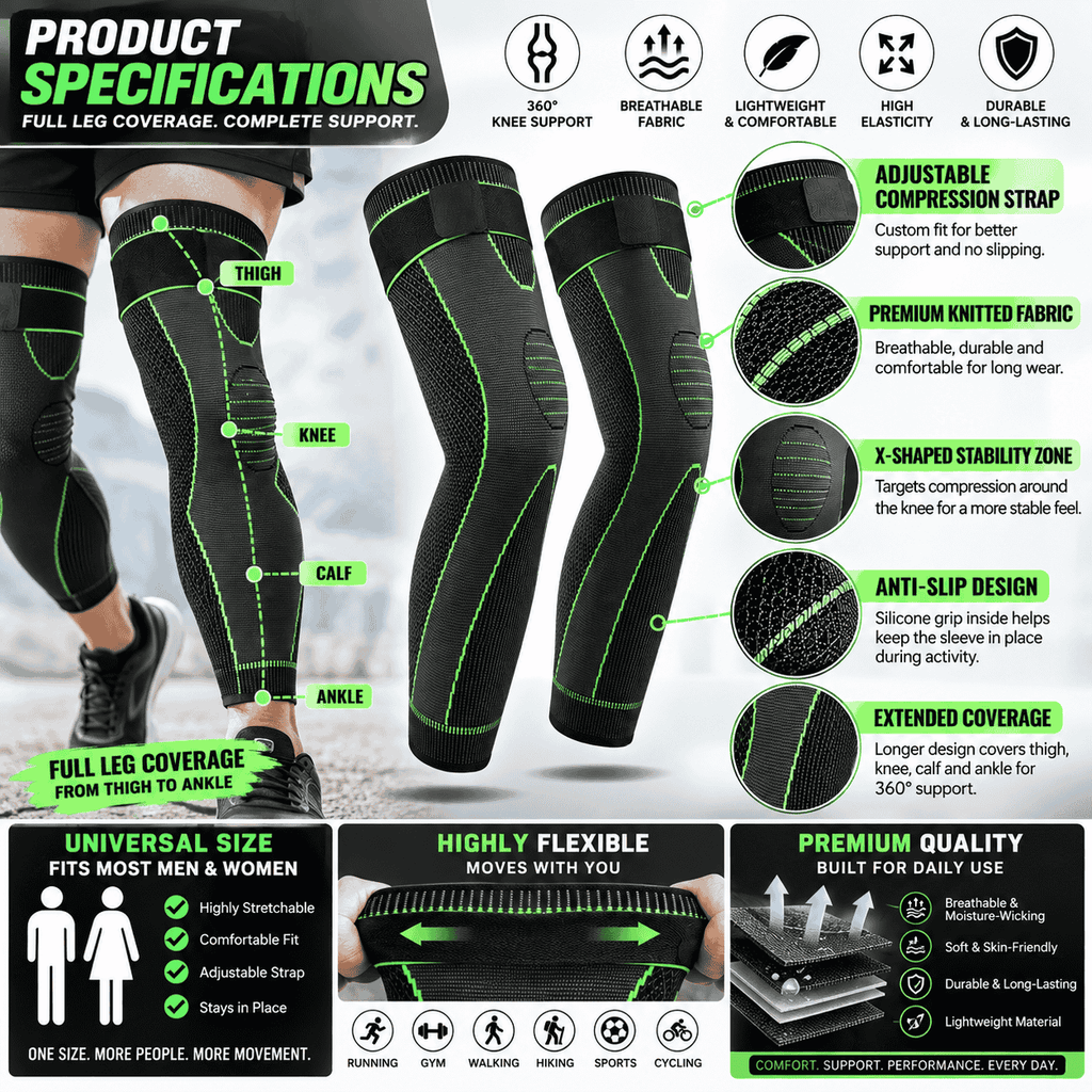 KneeFlex™ Pro Compression Support – 2-Piece Set