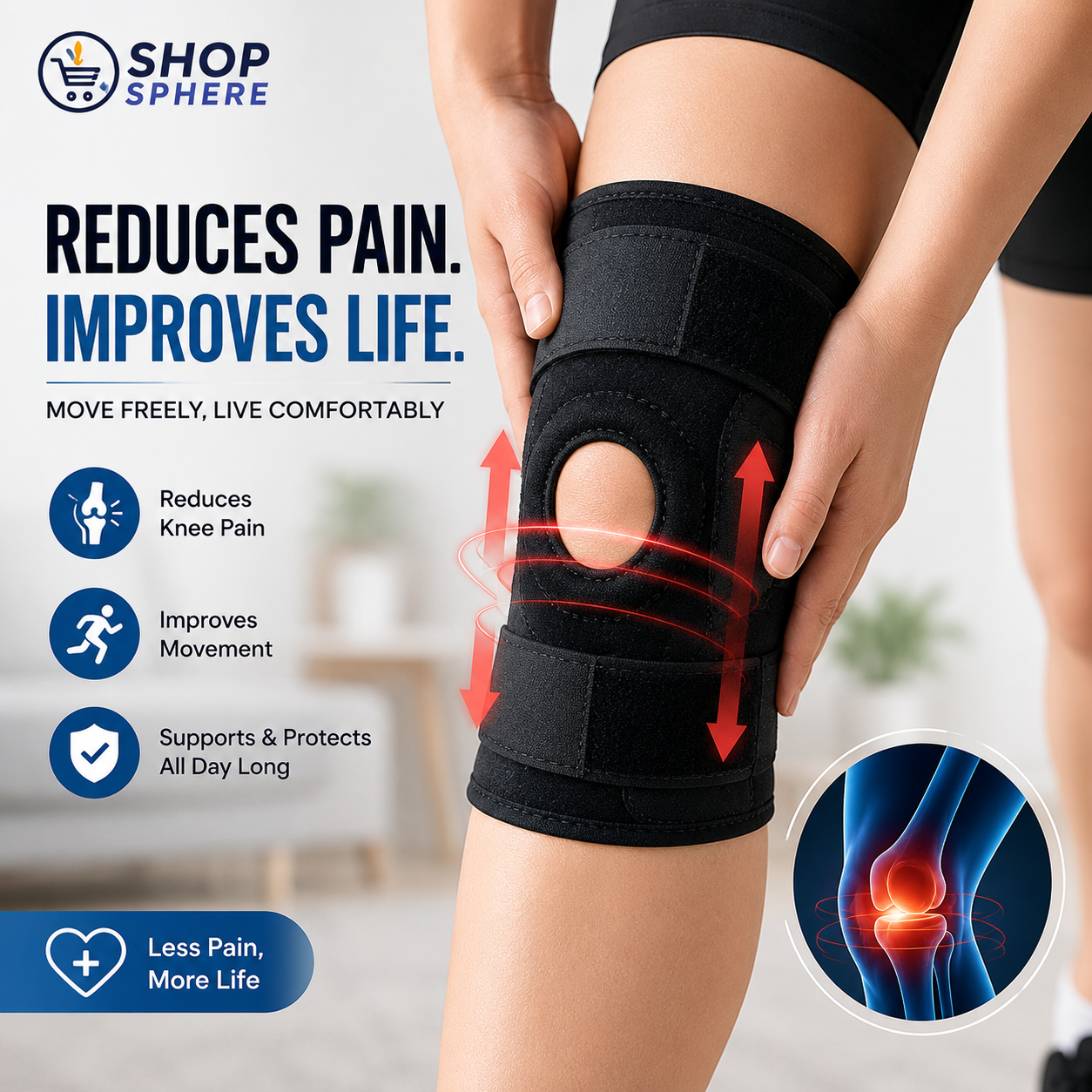 Pair Of Pain Relief Knee Cap | Strong Support for Active Living