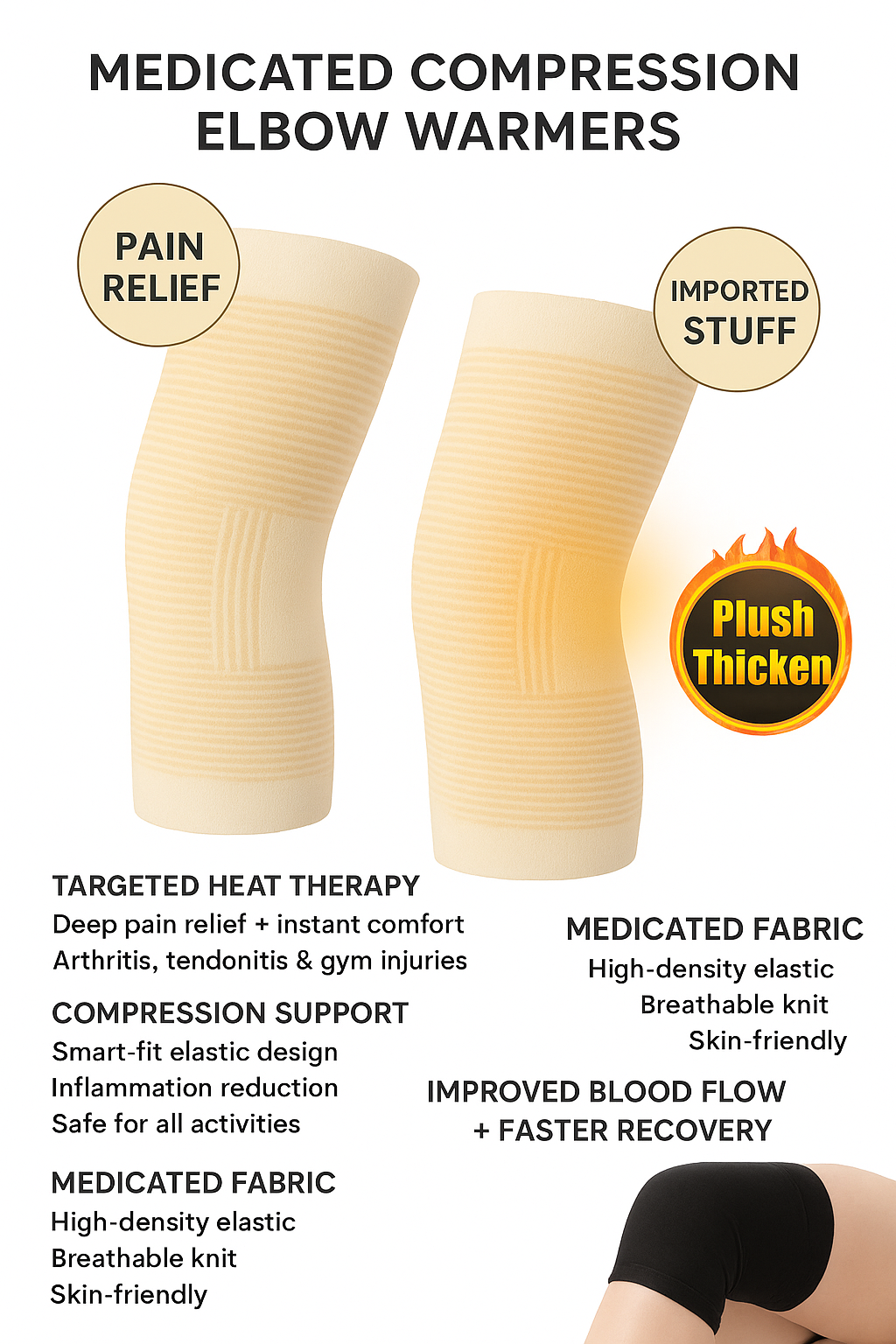 2x Knee Wamers + Free 2x Elbow Warmer Limited Time Offer Sale Live Now!