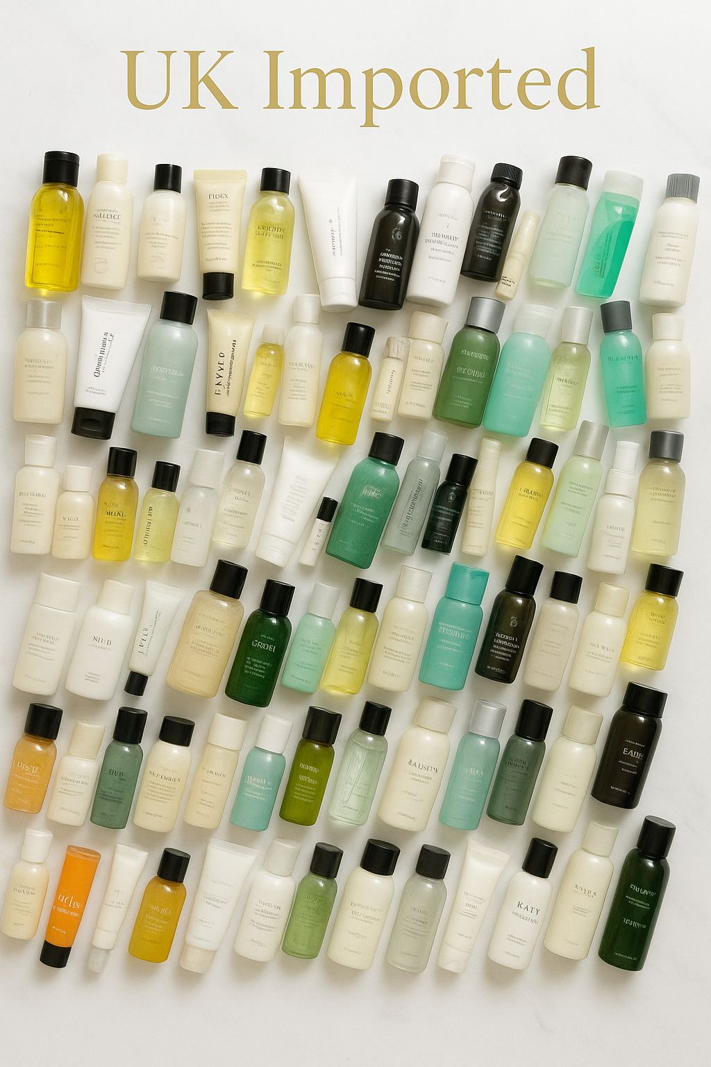 "UK Imported Mini Travel Size Cosmetics Set | Shampoo, Conditioner, Lotion, Face Cream & More"